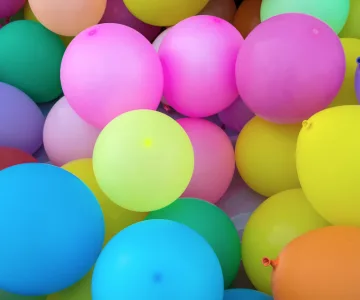 Colourful party balloons